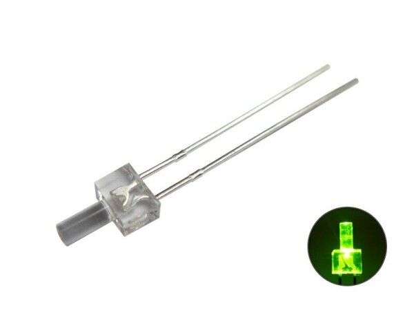 LED 2mm Tower klar LEDs langer Kopf 7 Farben 10 20 50 100 Stück + Set AUSWAHL Grün 50 Stück