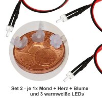 LED Wandlampen H0 TT 4,5mm für Häuser Gebäude Set 3 oder 6 Stück Auswahl Bausatz