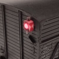 LED Zugschlußlaternen Zugschlußbeleuchtung H0 Waggons AC DC DCC 2 Stück S078