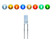 LED Zylinder 3mm klar zylindrisch Flat Top LEDs 10 20 50...