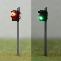Lichtsignale Signale LED rot / grün 4,5cm hoch...