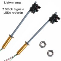 Lichtsignale Signale LED rot / grün 4,5cm hoch Blocksignale für TT 2 Stück S041