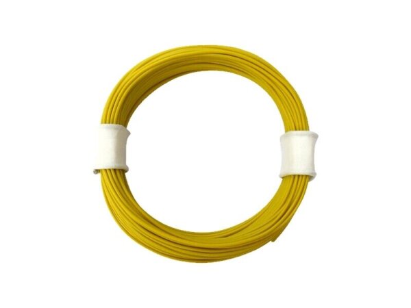 Litze Decoderlitze 0,04mm² LIVY flexibel dünn verschiedene Farben 10 Meter Ring Gelb