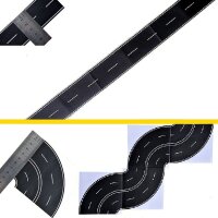 Straßenfolie Straße N + TT Beton grau Asphalt schwarz Gerade Kurve selbstklebend