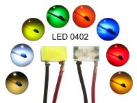 SMD LED 0402 0603 0805 1206 mit Kabel Kupferlackdraht Lackdraht LEDs verkabelt