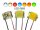 SMD LED 0402 0603 0805 1206 mit Kupferlackdraht Draht Kabel LEDs Farben AUSWAHL 0805 / 10 Stück orange