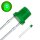 LED 3mm Zylinder Flachkopf LEDs zylindrisch flach Flat Top 10 20 50 100 Stück Grünlich 100 Stück