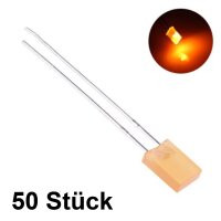 LED rechteckig orange diffus 2x5x7mm eckig flach 2x5mm LEDs 10 20 50 100 Stück