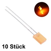 LED rechteckig orange diffus 2x5x7mm eckig flach 2x5mm...