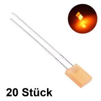 LED rechteckig orange diffus 2x5x7mm eckig flach 2x5mm...