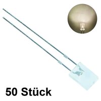 LED rechteckig warmweiß klar 2x5x7mm eckig flach 2x5mm LEDs 10 20 50 100 Stück