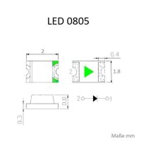 Blink LED SMD 0805 Blinker Mini LEDs blinkend Blaulicht Blinklicht 7 Farben S861