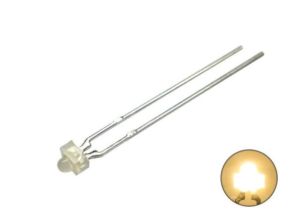 Blink LED 1,8mm Blinker Blinklicht Mini LEDs blinkend 1,5Hz (90x pro Minute) Warmweiß 20 Stück