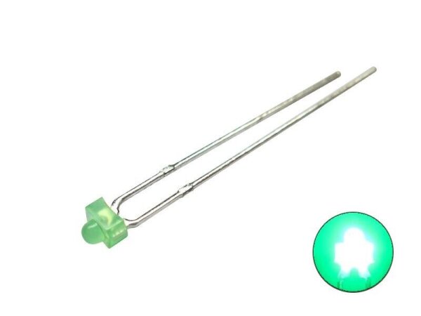 Blink LED 1,8mm Blinker Blinklicht Mini LEDs blinkend 1,5Hz (90x pro Minute) Echtgrün 20 Stück