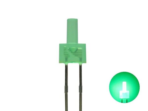 Blink LED 2mm Blinker Blinklicht Mini Tower LEDs blinkend 1,5Hz (90x pro Minute) Echtgrün 10 Stück