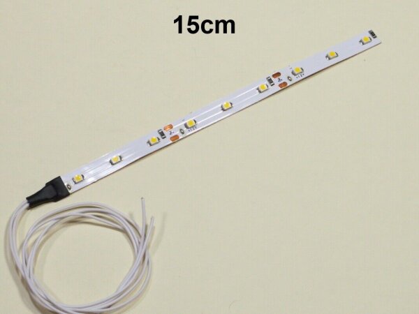 LED Waggonbeleuchtung Innenbeleuchtung 10-70cm Beleuchtung Waggons H0 TT N G 1 0 Gelb 15 cm 5 Stück