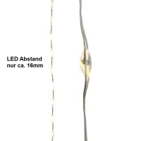 Mini LED Lichterkette 100cm 60 LEDs 1mm Draht silber Modellbau Kirmes Marktplatz