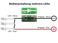 Konstantstromquelle LED Treiber 2 5 10 15 20 30 mA bis 11 LEDs 4-24V DC Mini KSQ