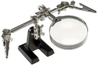 Löthilfe Helfende Hand mit Lupe Klemmen Standfuß Dritte Hand Lötständer Löten
