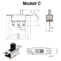 Schiebeschalter Mikroschalter Mini Schalter 2 Positionen 3-Pin 6-Pin Modellbau