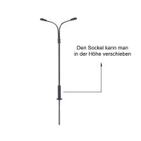 LED Straßenlampen H0 TT Lampen Leuchten 6-10cm 12-19V Modelleisenbahn 10 Stück