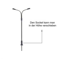 LED Straßenlampen TT N Lampen Leuchten 5 - 7cm 12-19V Modelleisenbahn 10 Stück