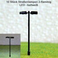 LED Straßenlampen H0 TT Bahnsteigleuchten 5,5cm...