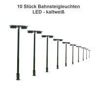 LED Straßenlampen H0 TT Bahnsteigleuchten 6cm...