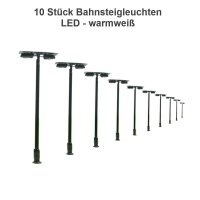 LED Straßenlampen H0 TT Bahnsteigleuchten 6cm...