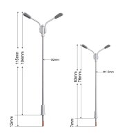 LED Straßenlampen H0 TT Lampen Leuchten 7cm 10cm 12-19V Modelleisenbahn 10 Stück