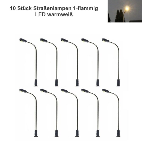 LED Straßenlampen N Z Lampen Leuchten 3 - 4cm 10-19V Modelleisenbahn 10 Stück 10 Stück 1-flammig kaltweiß