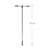 LED Straßenlampen H0 TT Lampen Leuchten 2-flammig Höhe 6 - 10cm 10 Stück W417