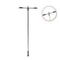 LED Straßenlampen H0 TT Lampen Leuchten 2-flammig Höhe 6 - 10cm 10 Stück W417