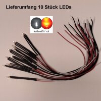 LED Umbauset Duo LEDs 2mm 3mm mit Kabel Lichtwechsel H0...