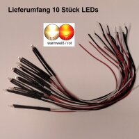 LED Umbauset Duo LEDs 2mm 3mm mit Kabel Lichtwechsel H0...