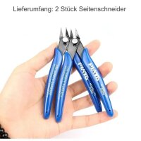 Seitenschneider klein mini Elektronik Zange Elektronikzange 2 Stück blau A2076