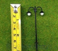LED Straßenlampen H0 TT Laternen Leuchten 5cm - 6,5cm 2-flammig 10 Stück S232