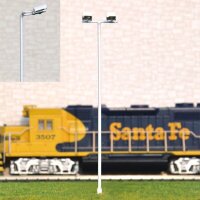 LED Flutlichtstrahler Flutlicht H0 Lampen Leuchten 2 Strahler Mast 5 Stück S1210