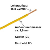 Litze Kabel 0,5mm² LIY Kupferschaltlitze 50 Meter...