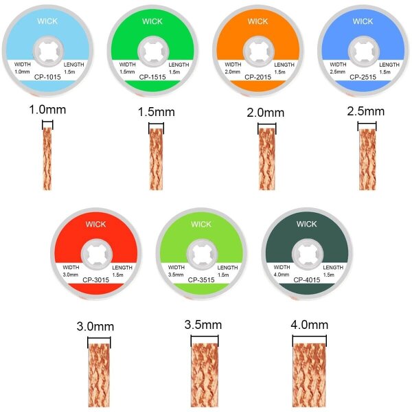 ESD-Entlötlitze, gelb, Breite 1,4mm, Länge 1,5m | 715055