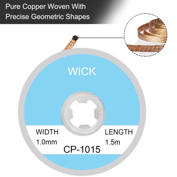 4-teiliges Entlötlitze Set - 3m Kupferdraht In 4 Stärken (2.0-3.5mm)