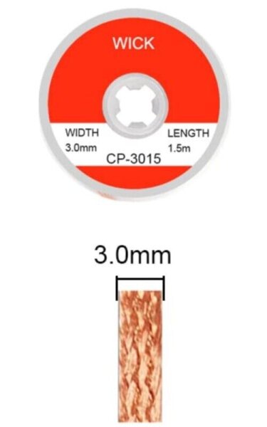 Entlötlitze Sauglitze Set 1 1,5 2 2,5 3 3,5 4mm Entlöten Kupfer Absauglitze 1,5m 3,0mm