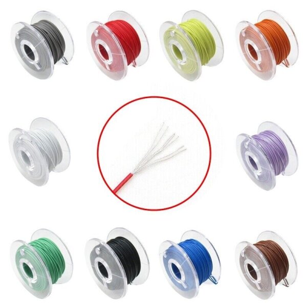 Microlitze Microkabel Decoderlitze FEP Litze flexibel 0,014mm² 36 AWG 100m S605