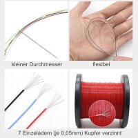 Microlitze Microkabel Decoderlitze FEP Litze flexibel 0,014mm² 36 AWG 100m S605