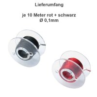 Kupferlackdraht Lackdraht rot schwarz 0,1mm CU-Draht auf...