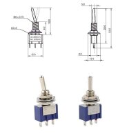 Miniatur Kippschalter Schalter 3-Pin 6-Pin EIN/AUS EIN/EIN EIN/AUS/EIN Modellbau