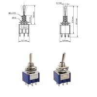 Miniatur Kippschalter Schalter 3-Pin 6-Pin EIN/AUS EIN/EIN EIN/AUS/EIN Modellbau