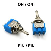 Miniatur Kippschalter Schalter 3-Pin 6-Pin EIN/AUS EIN/EIN EIN/AUS/EIN Modellbau